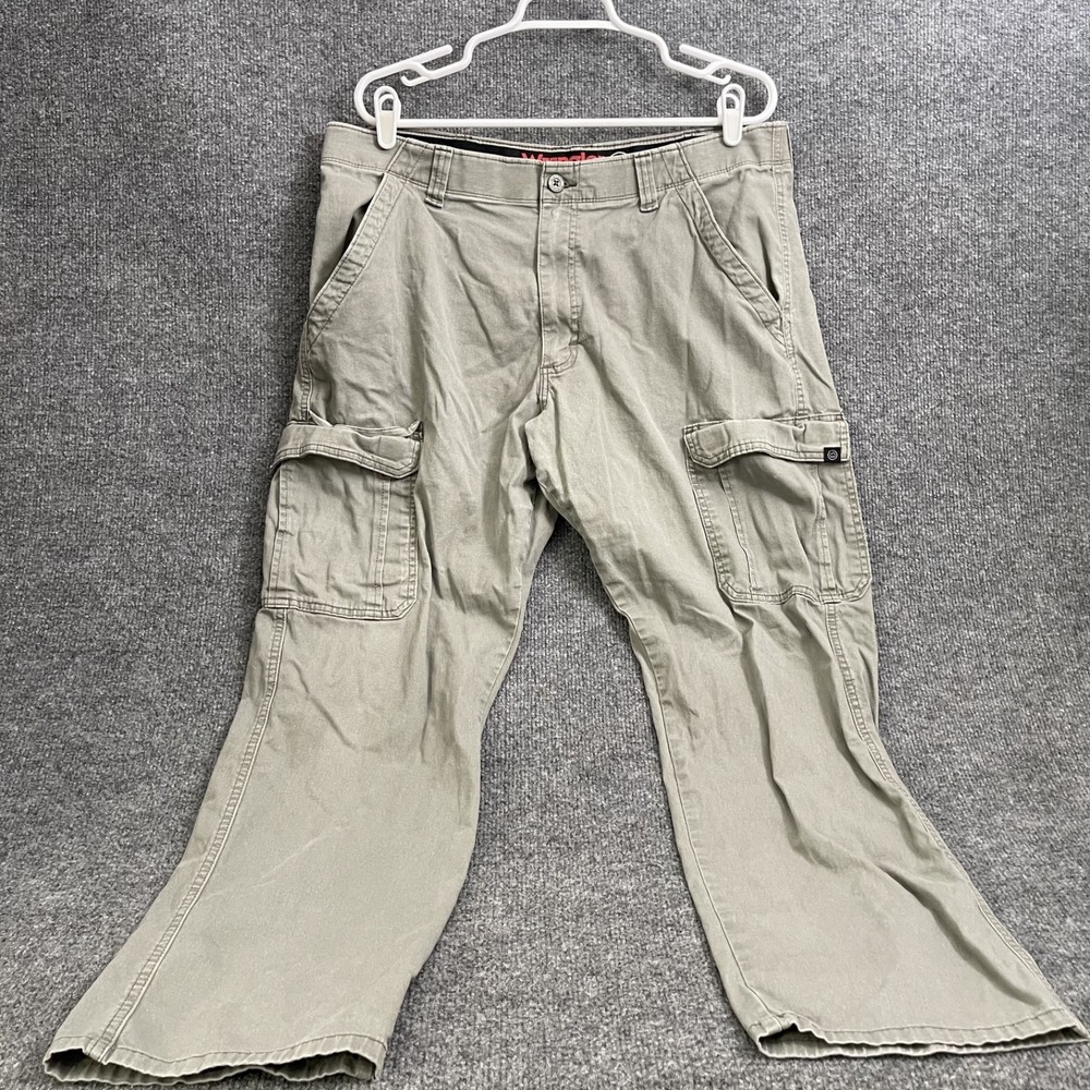 Wrangler ATG All Terrain Gear Cargo Pants Men's 36x30 Sage Green Stretch Outdoor